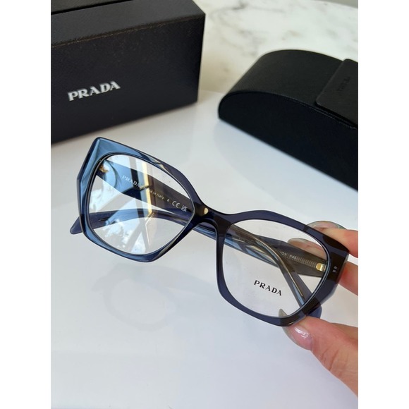 NEW Prada PR18WV Eyeglass Frames in Blue - Picture 3 of 7